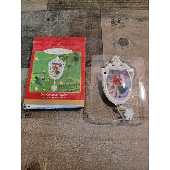 Hallmark Our Christmas together 2000 ornament xmas skating couple - Picture 1 of 4